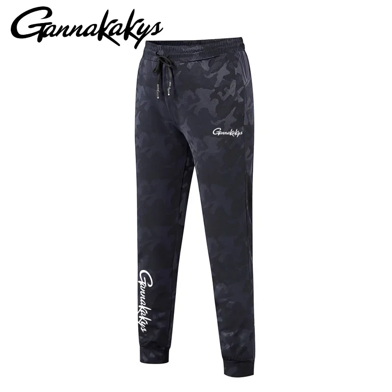 Summer Men's Fishing Pants Camouflage Windproof Hiking Exercise Elastic Pants Fitness Breathable Quick Drying Travel