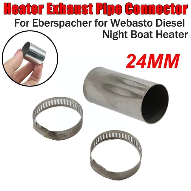 24mm Heater Exhaust Pipe Connector Air Diesel Parking Heater Stainless  Steel Gas Vent Hose For Webasto Diesel Night Boat Heater