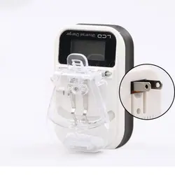 Universal Portable USB Charger with LCD Display and Dual Plug Adapter (Black US Plug)