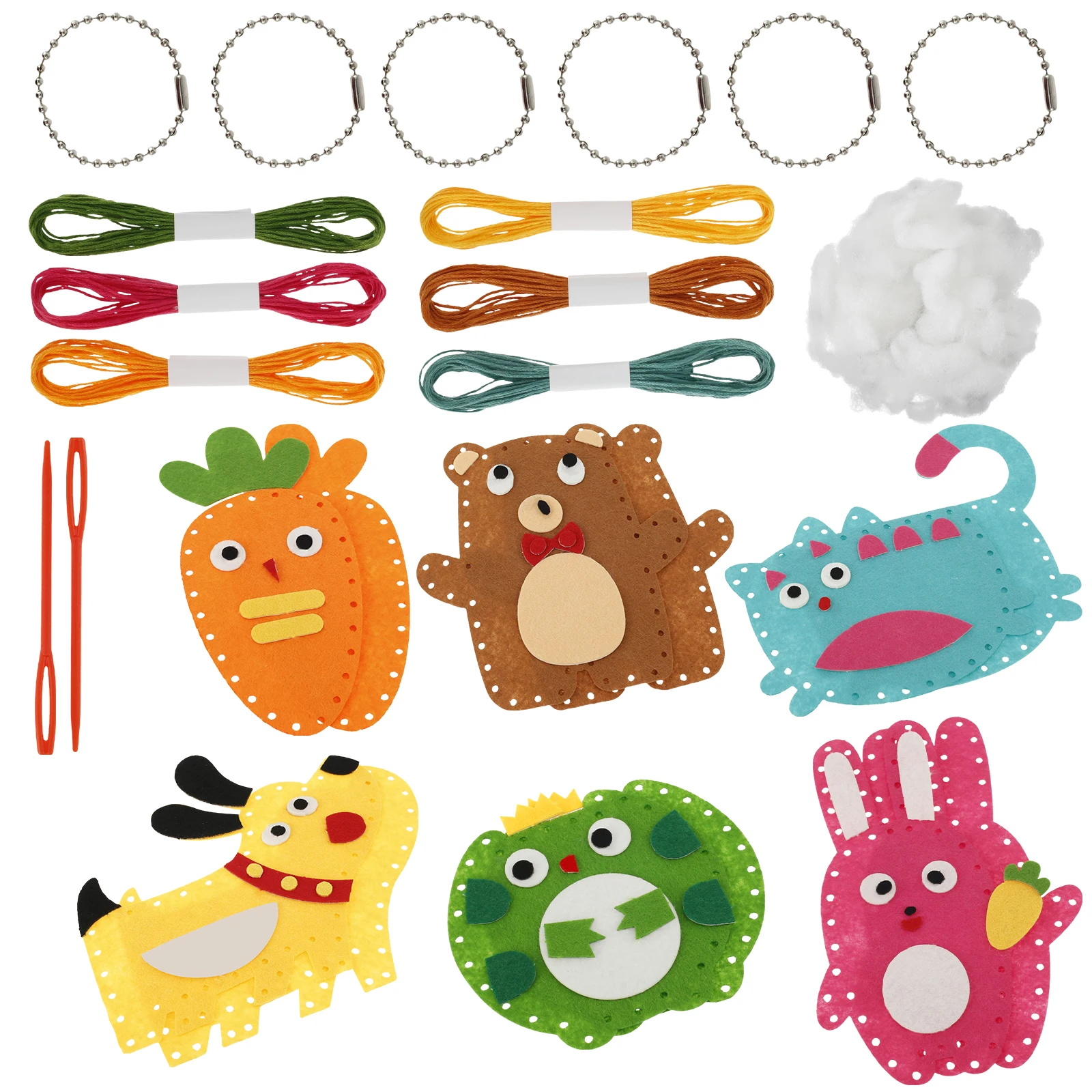 Forest Creatures DIY Felt Sewing Kit for Kids - Educational Craft Set for Beginners