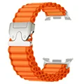 Orange silver buckle