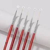 1~8PCS Nail Brush Acrylic French Stripe Line Painting Drawing Flower Pen Gel UV Polish French Nail Liner Pens Manicure Tool 5