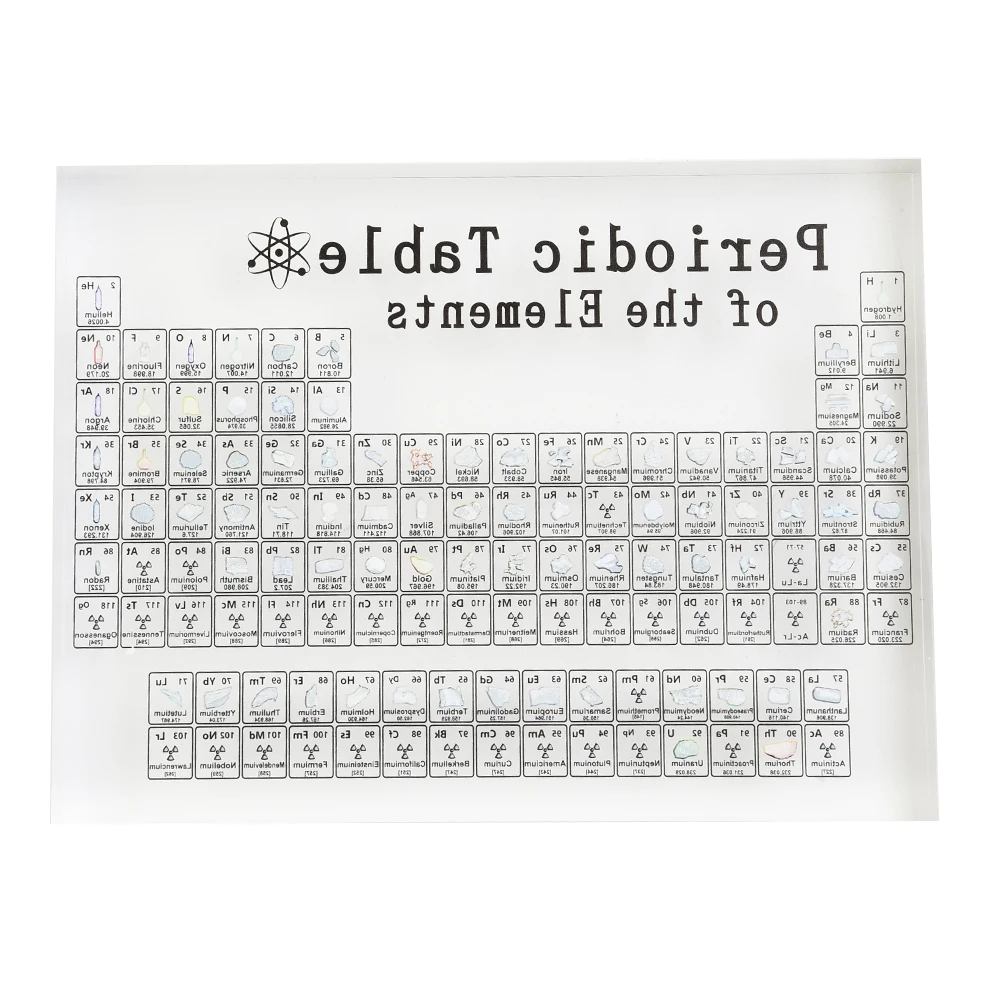 Periodic Table Display Acrylic 1 X with Elements for Kids Teaching Teachers Day Gift Desk Decor ornament crafts miniature ornament miniature figurines desk decor