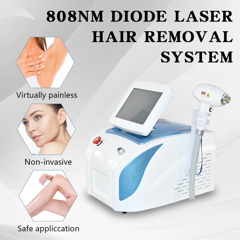 

808nm Diode Laser Hair Removal Machine Ice Paltinum Permanent Hair Remove Double Handle 808 Hair Remover Professional Epilator