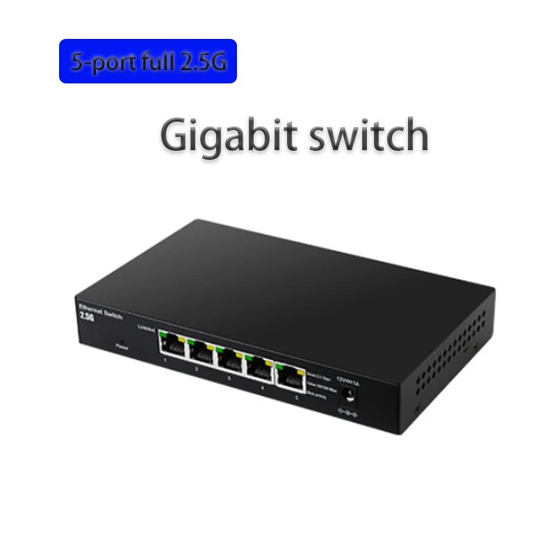 

game Internet Splitter Adapter Game network switch full 2.5Gbps RJ-45 LAN Adapter RJ-45 Hub 5-Ports Gigabit Switch Ethernet