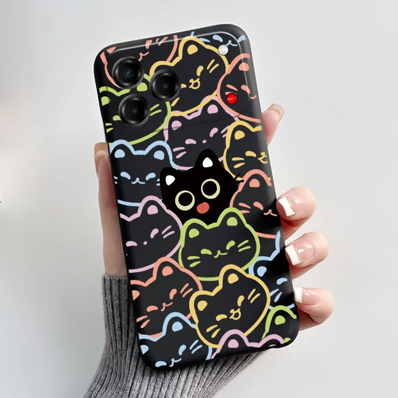 Luxury Cute Love Rabbit Black Silicone Soft Phone Case Cover