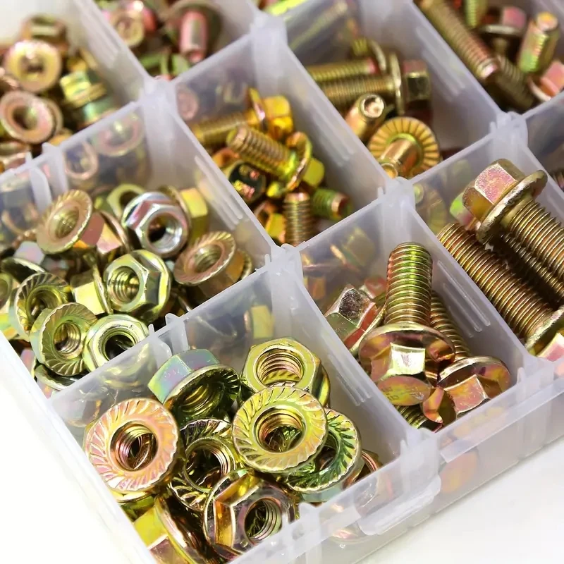 240 sets of 8.8 class flange bolts and nuts M5 M6 M8 metric hex screws in 14 sizes suitable for DIY projects home repairs screw bolt nut set screw washer nut kit