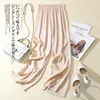 Acetate Silk Satin Straight-leg Pants Women's Summer Triacetate Silk Wide-leg Pants High Waist Drape Silk Smooth Long Pants 6