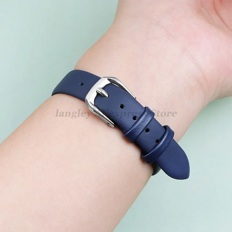 Elegant Women's Genuine Leather Watch Strap - Universal Fits, Various Sizes Available