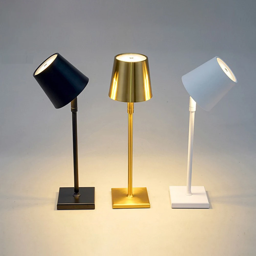 

Nordic Table Lamp Rechargeable Touch Led Desk Light for Bedroom Living Room Restaurant Bar Dimmable Wireless Bedside Night Light