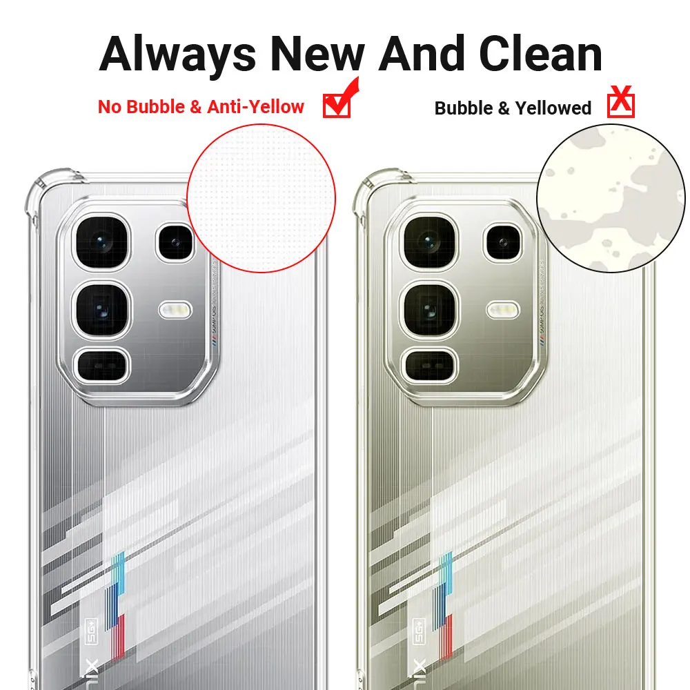 Transparent Shockproof Airbag Silicone Phone Case - Soft Protective Cover Shell