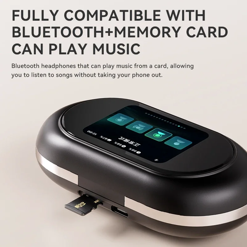 AI Smart Earphones Wireless Bluetooth 144 Languages Instant Translator Dual MIC Noise Cancelling Comfortable Ear Hanging