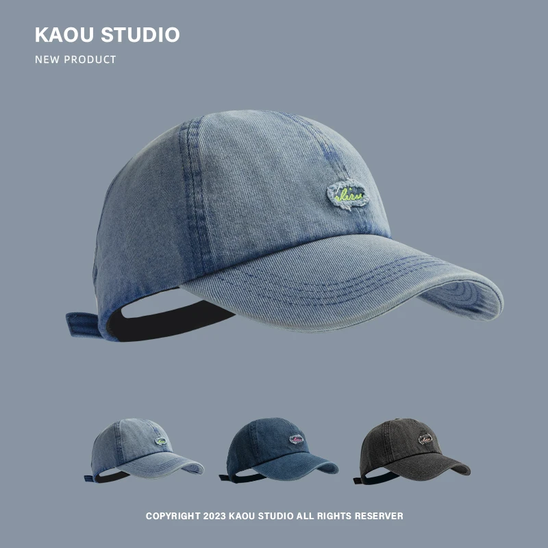 

Джинсовая Шляпа без пальцев Женская весенне-летняя дышащая Кепка с широкими полями универсальная Солнцезащитная бейсболка