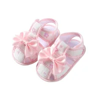 Newborn Infant Baby Girl Princess Bowknot Sandal New Summer Kids Sneakers With Headban Toddler Soft Crib Walkers Casual Shoes 2