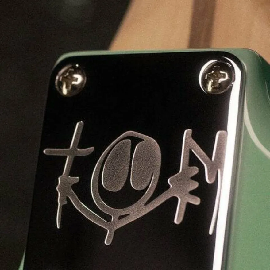 Chrome Neck Plate Strato Electric Guitar Tom Delonge