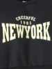 NewYork Alphabet Print Black And White Patchwork Fabric Comfortable Style Fashion Retro Trend Outdoor Sports Spring Set 4