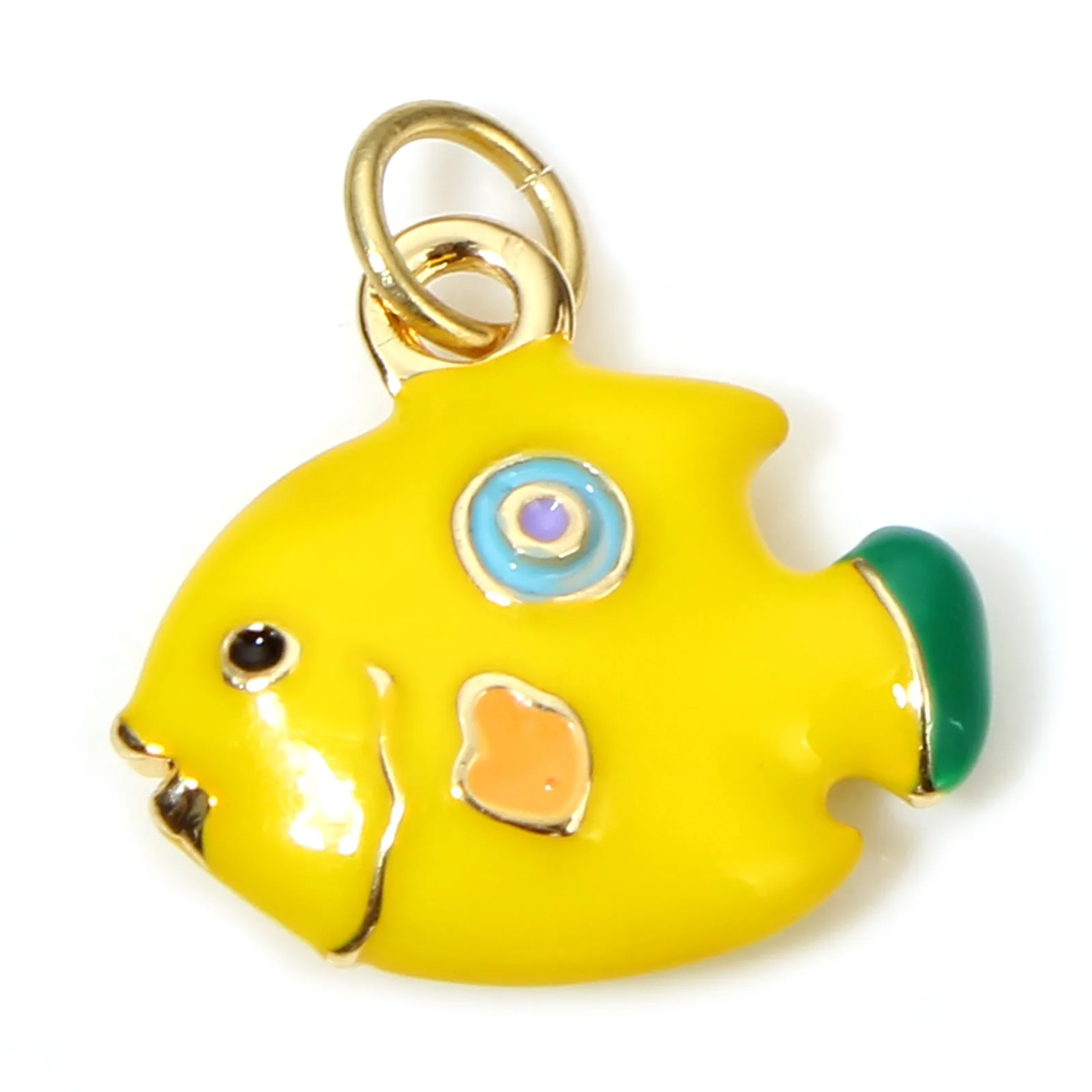 1 Stück Mode 3d Tierfutter Charms für Schmuck machen 18 Karat echte vergoldete Emaille Katze Banane Erdbeer Anhänger Halskette DIY – Detail 1