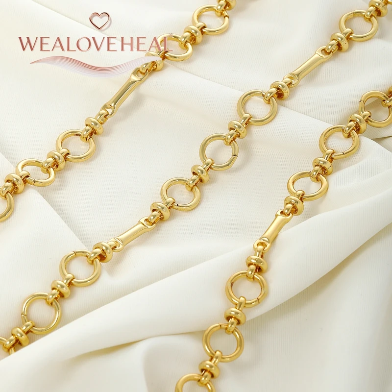0,15/0,5/1 Meter runde Gliederkette 9MM18K vergoldete Messingketten für Halskette Armband Hochwertiges Schmuckzubehör Zubehör – Detail 20