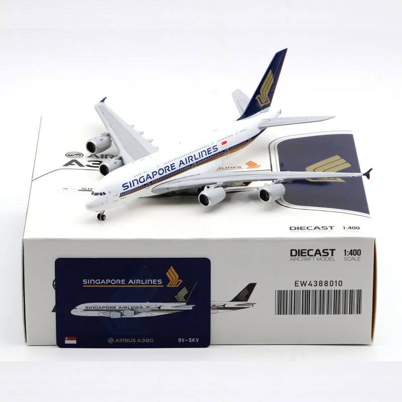 

Diecast 1:400 Scale Singapore Airlines A380 9V-SKV Alloy Passenger Plane Model Collection Souvenir Display