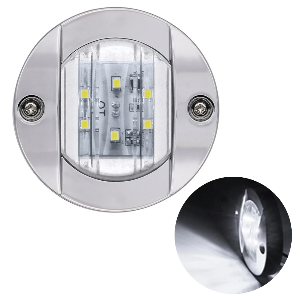 4Pcs 야간 낚시 조명 LED DC 12V 해양 보트 전구 방수 라운드 폰툰 낚시 보트 카약 요트
