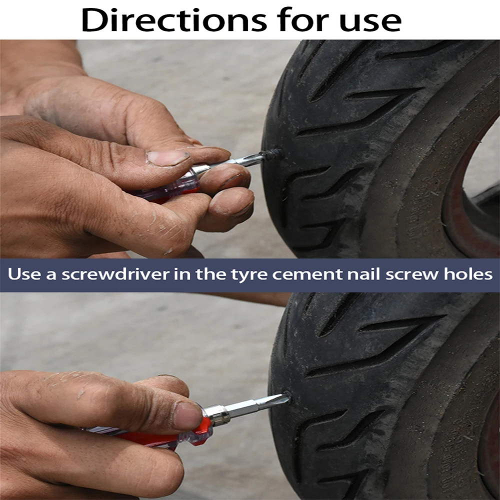 10/30Pcs Car Tyre Repair Rubber Nail Set Universal Car Motorcycle Tyre Repair Nails Truck Scooter Bike Tire Puncture Tool