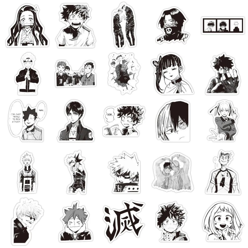 Details 78+ black and white anime stickers in.cdgdbentre