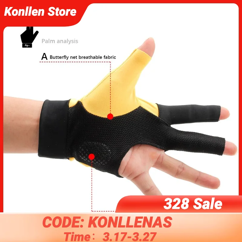 

PERI Gloves Billiard Gloves Lycra Imported Thick Fabric Non-slip Professional Pool Glove Snooker Glove Billiard Accessories