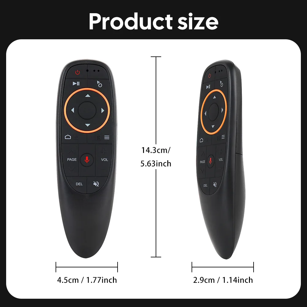 Backlit Wireless Air Mouse with Voice Control and Gyroscope
