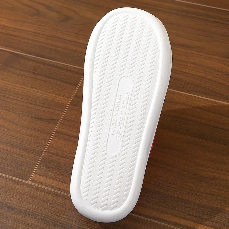New Fashion Winter Slippers Women Men Thick Sole Indoor Home Warm Couples Shoes Non-Slip Flat Platform Women's Cotton Slippers