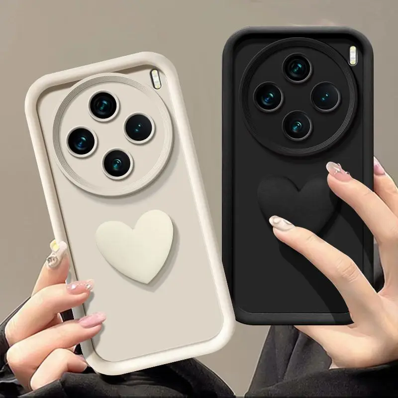 Cute 3D Love Heart Soft Silicone Phone Case