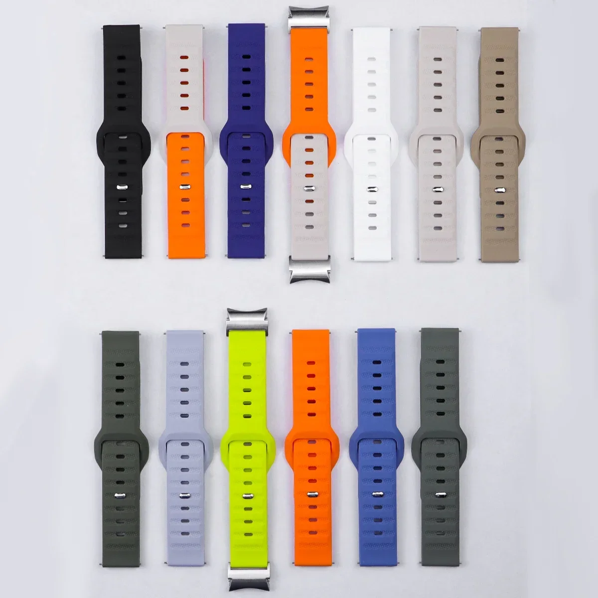 Silicone Sport Strap 20mm Watchband - Versatile Fit