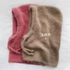 Winter Rabbit Fur Womans Hats Unisex Knitted Hooded Neck Collar Adjustable Elastic Balaclava Cap Hats Gorros Mujer Invierno NEW 6