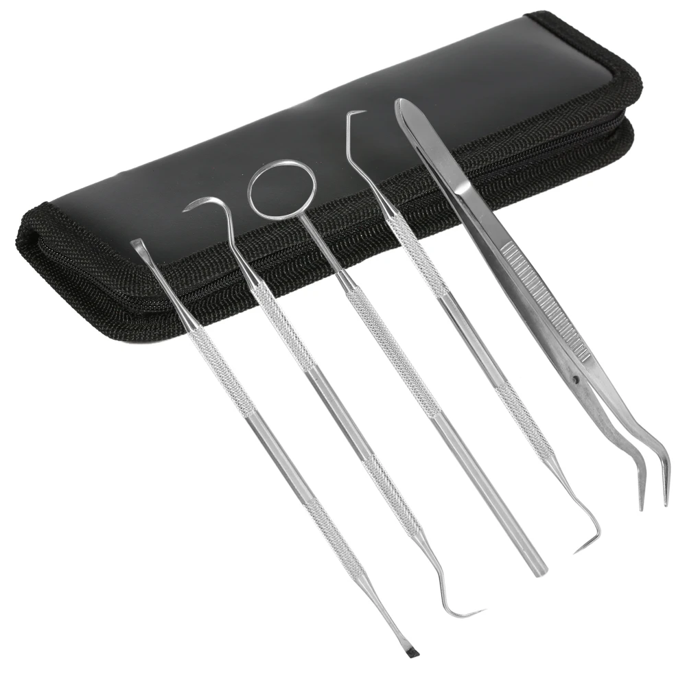 5X Set Dentale Pulizia Dei Denti Rimozione Tartaro Sonda Dentale - Foto 5
