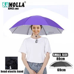 Compact Foldable Waterproof Outdoor Umbrella Hat - Army Green (SMALL B)