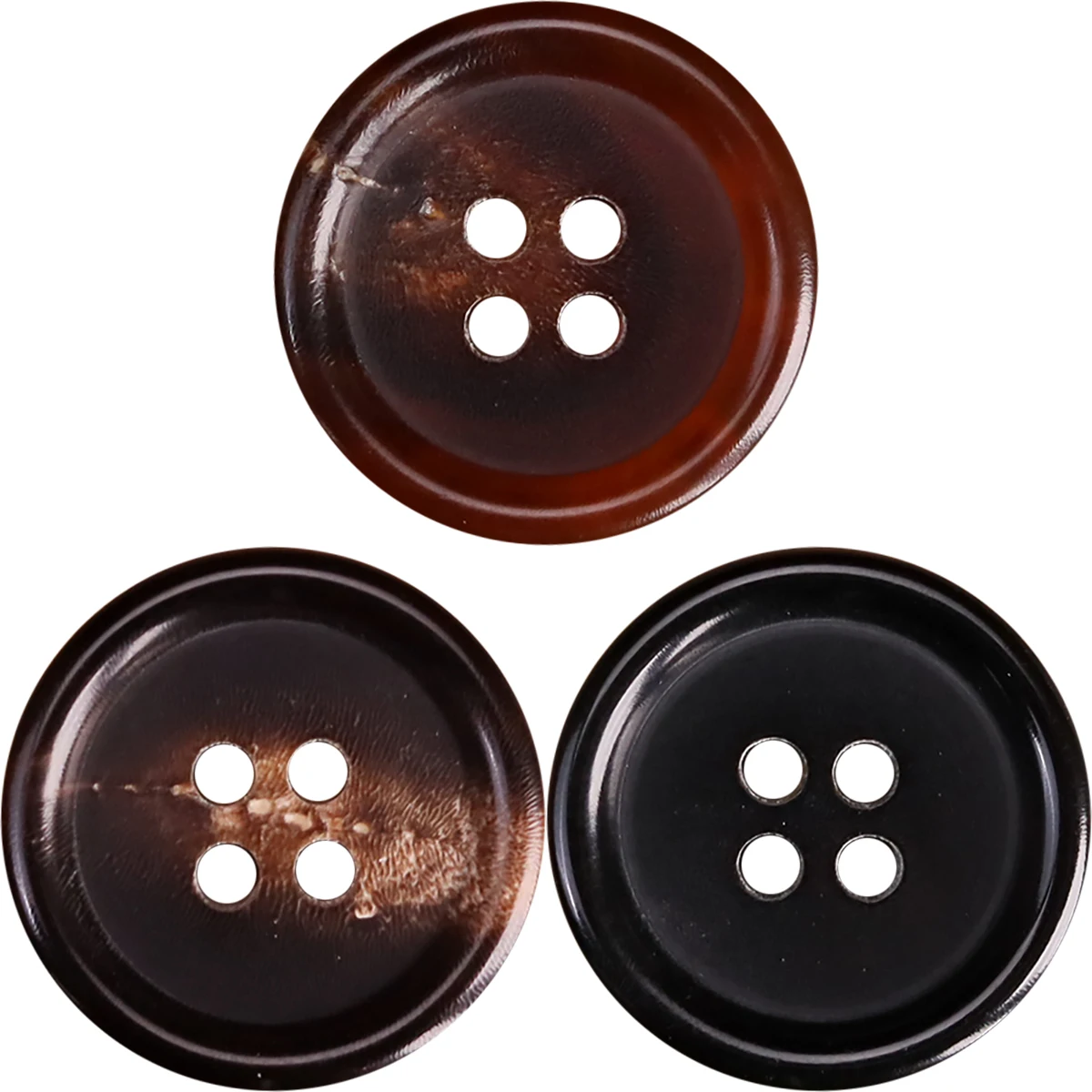 12pcs Genuine Horn Button Set for Suit Jacket Blazer Coat Light Brown Black Dark Brown Buttons 15mm - 30mm Sewing Accessories 5