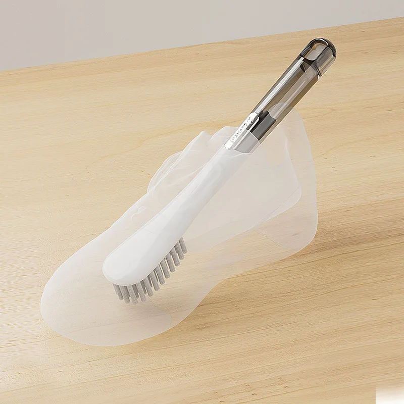 Multi functional long handled soft bristled shoe brush with no damage to shoes and no dead corners Long handled household clean