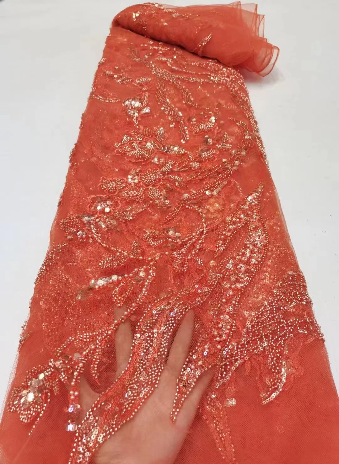 

Элегантные бусины ручной работы, нигерийская кружевная ткань 2023, Африканское французское кружево с вышивкой, Роскошные Блестки для вечернего платья