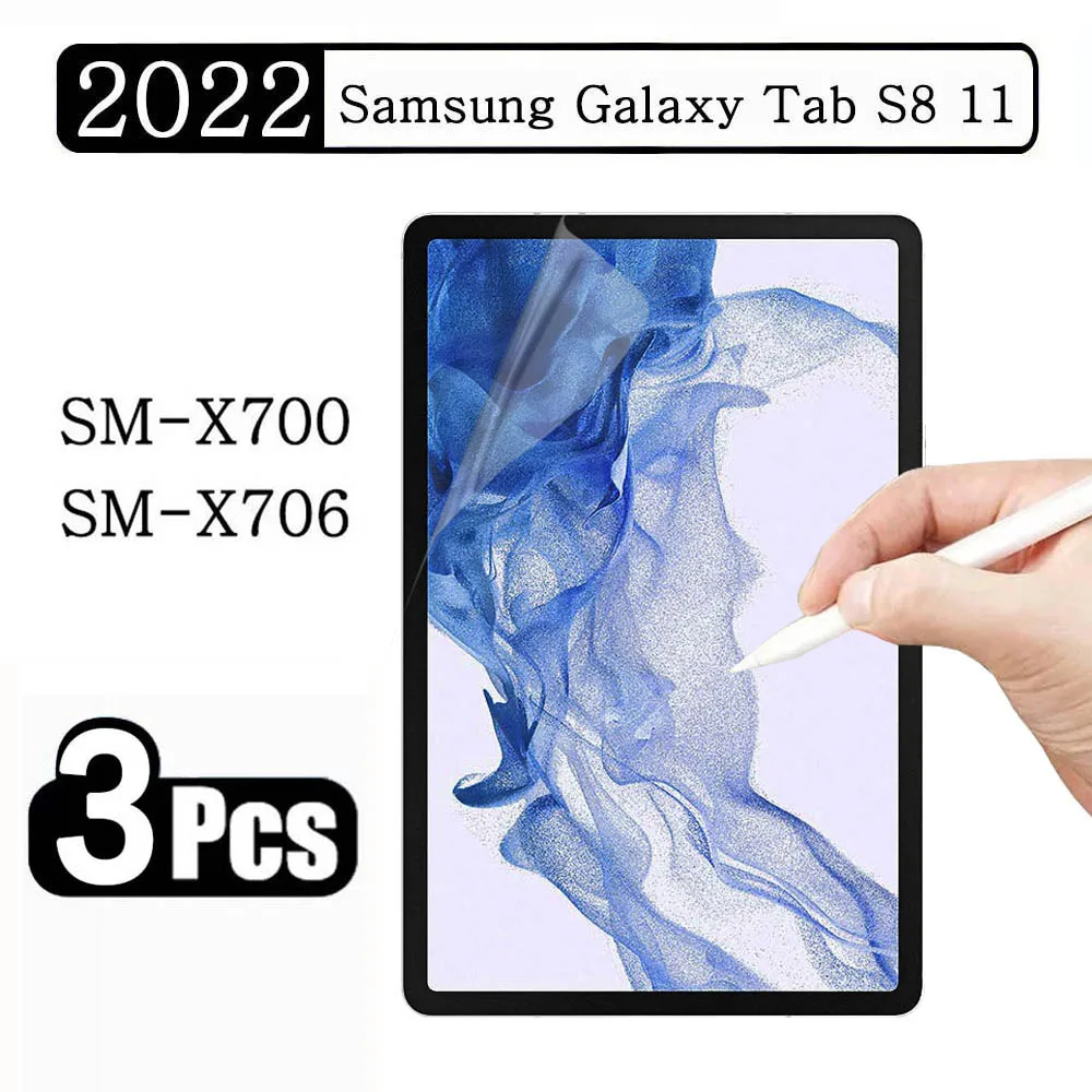 

(3 Packs) Paper Feel Film For Samsung Galaxy Tab S8 11 2022 SM-X700 SM-X706 X700 X706 Like Writing On Paper Screen Protector