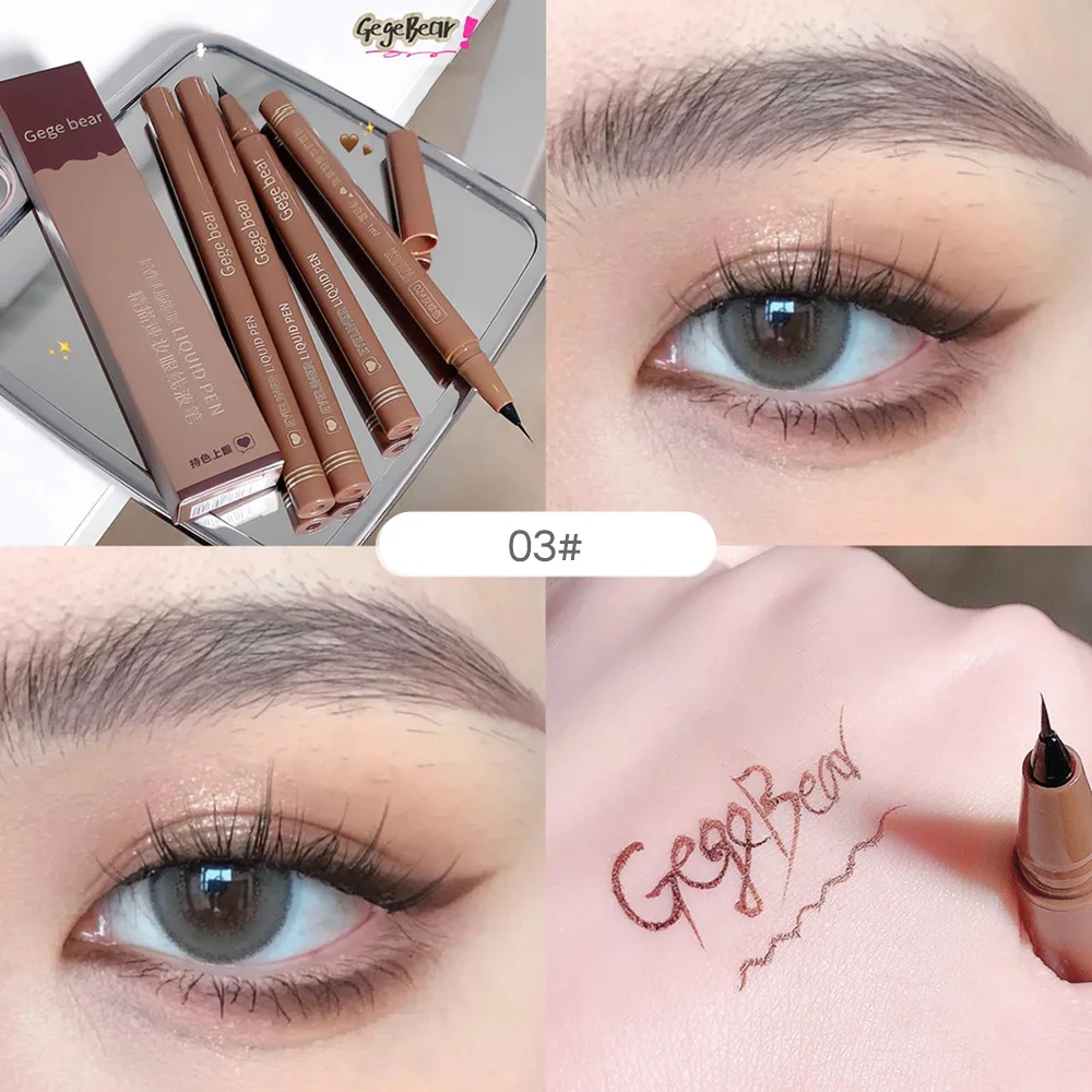 GEGE BEAR Precision Tip Fast Driving Quick Draw Liquid Eyeliner Pen Daily Use Waterproof Smudge Proof Long Last Eyeliner Pencil 5
