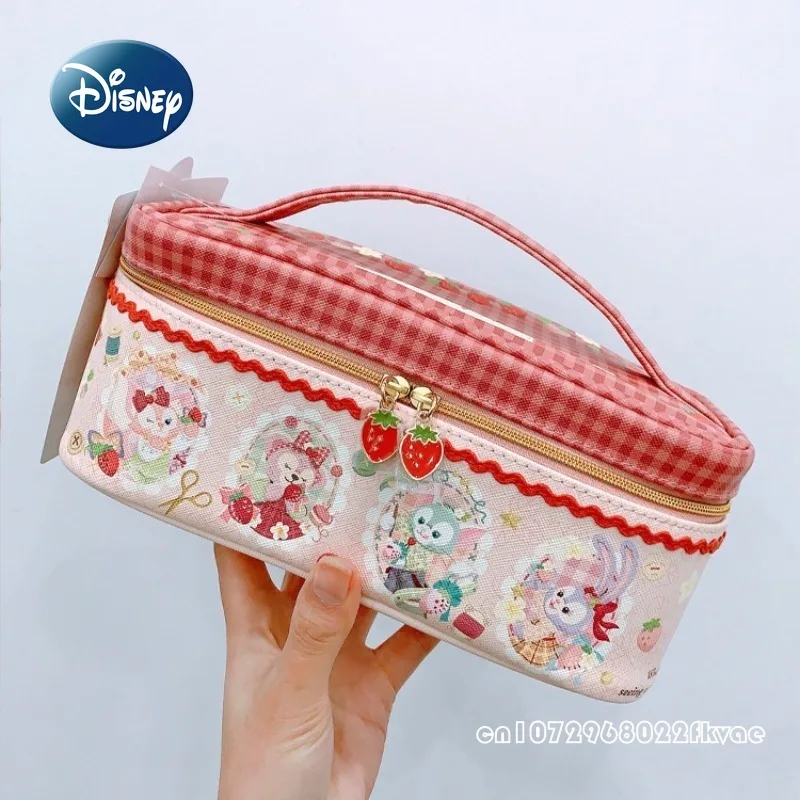 Disney New Portable Cosmetic Bag Luxury Brand Fashion Women's Cosmetic Bag Cartoon Cute High Quality Storage Bag Large Capacity