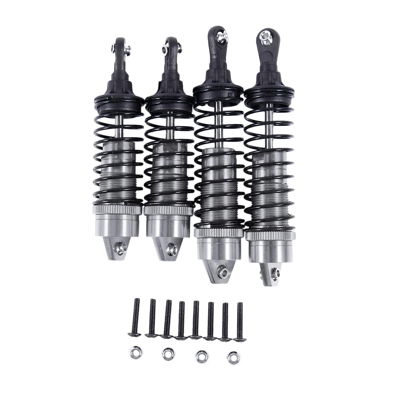 

4 шт. алюминиевые передние и задние пружины амортизатора для 1/10 Slash 4X4 Rc Car заменяемые серебряные