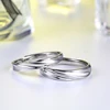 Daifuni 100% S925 Sterling Silver Shiny Couple Simple Ring For Women Men Wedding Jewelry Finger Fine Jewelry Fashion Gifts New 2