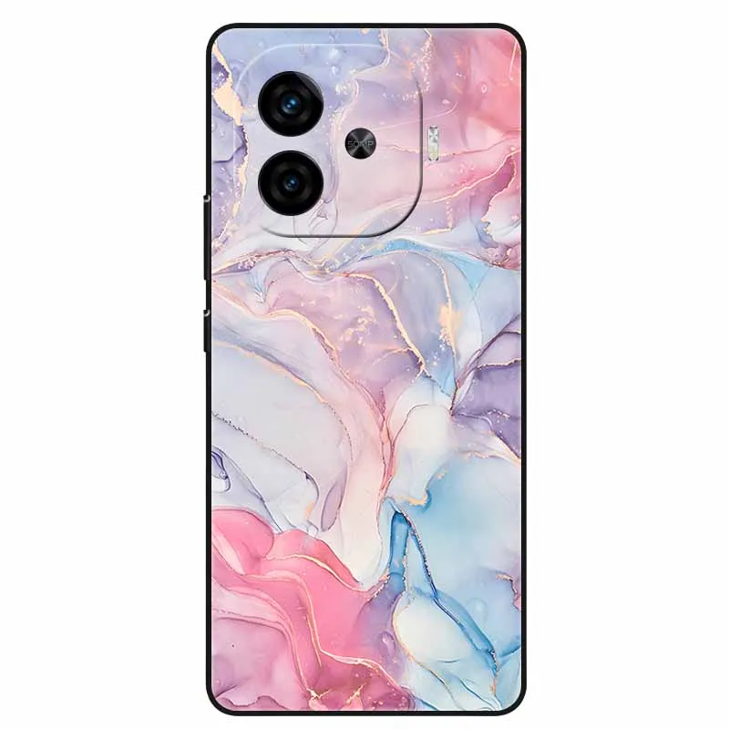 Soft Silicone Fashion Marble Shockproof Case - TPU Bumper Cover, 6.78