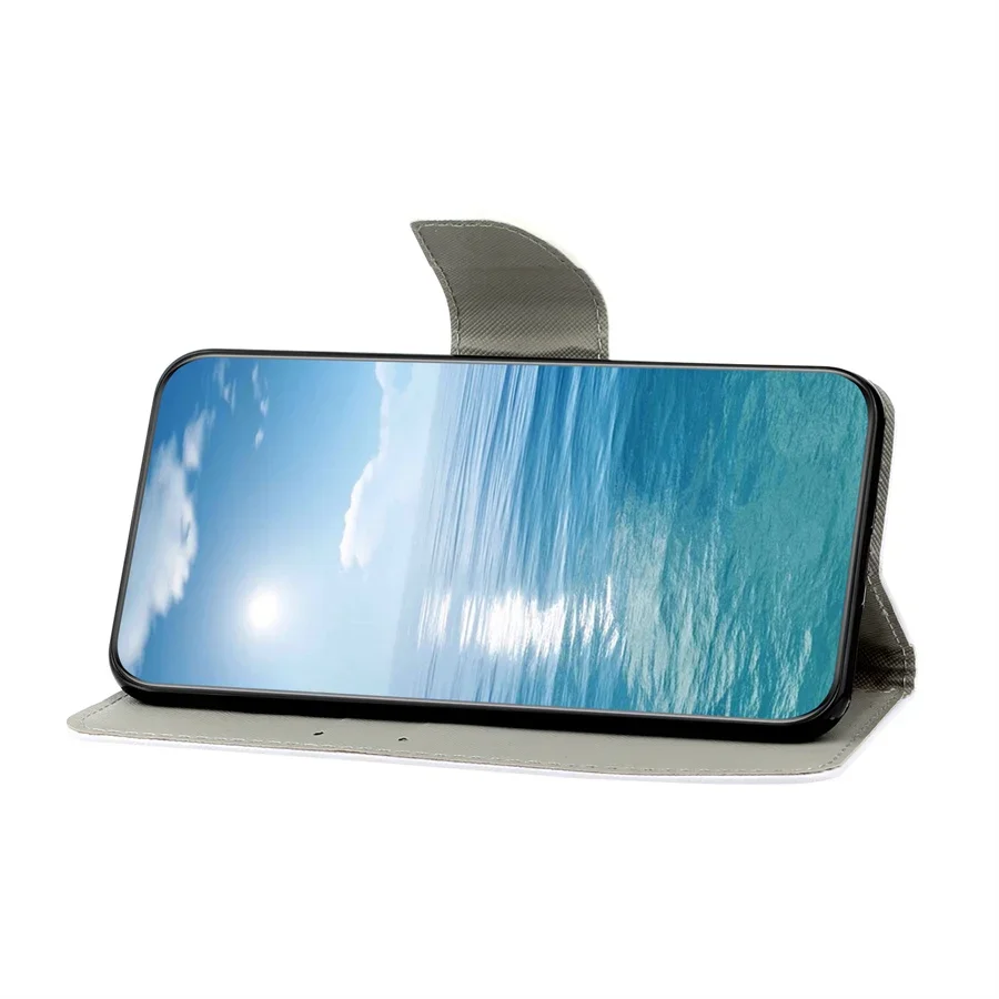 Ethnic Style Leather Flip Stand Wallet Case Cover