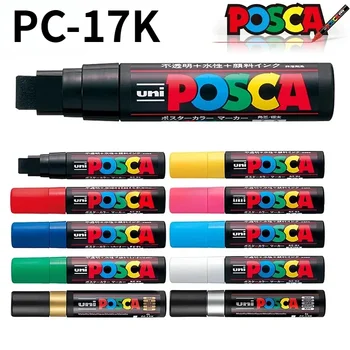 UNI POSCA PC-17K Pennarello Graffiti Penna per vernice Pennarelli artistici POP Punte larghe 15mm Penna per tessuto Forniture artistiche Ampie pennarelli da colorare 1