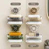 Butterfly Suction Cup Soap Dish Bathroom Wall-mounted Double-layer Drain Soap Dish Storage Rack Soap Rack 2