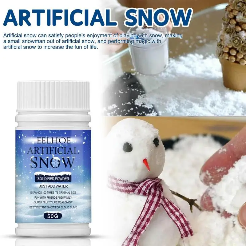 Artificial Instant Snow Snowflake Decoration Portable Christmas Artificial  Snow Powder Artificial Flake Fake Snow For Craft - AliExpress