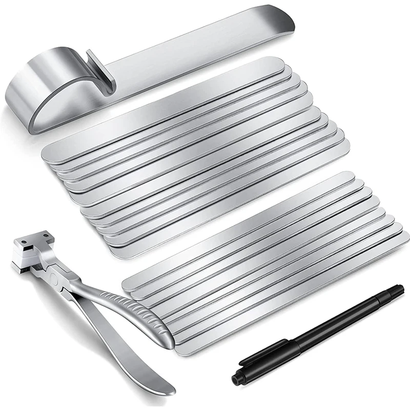 

Набор для штамповки металла 19 шт., без рисунка, с гибкими плоскогубцами для браслетов, 2 размера, для изготовления ювелирных изделий своими руками, подарок на день Святого Валентина