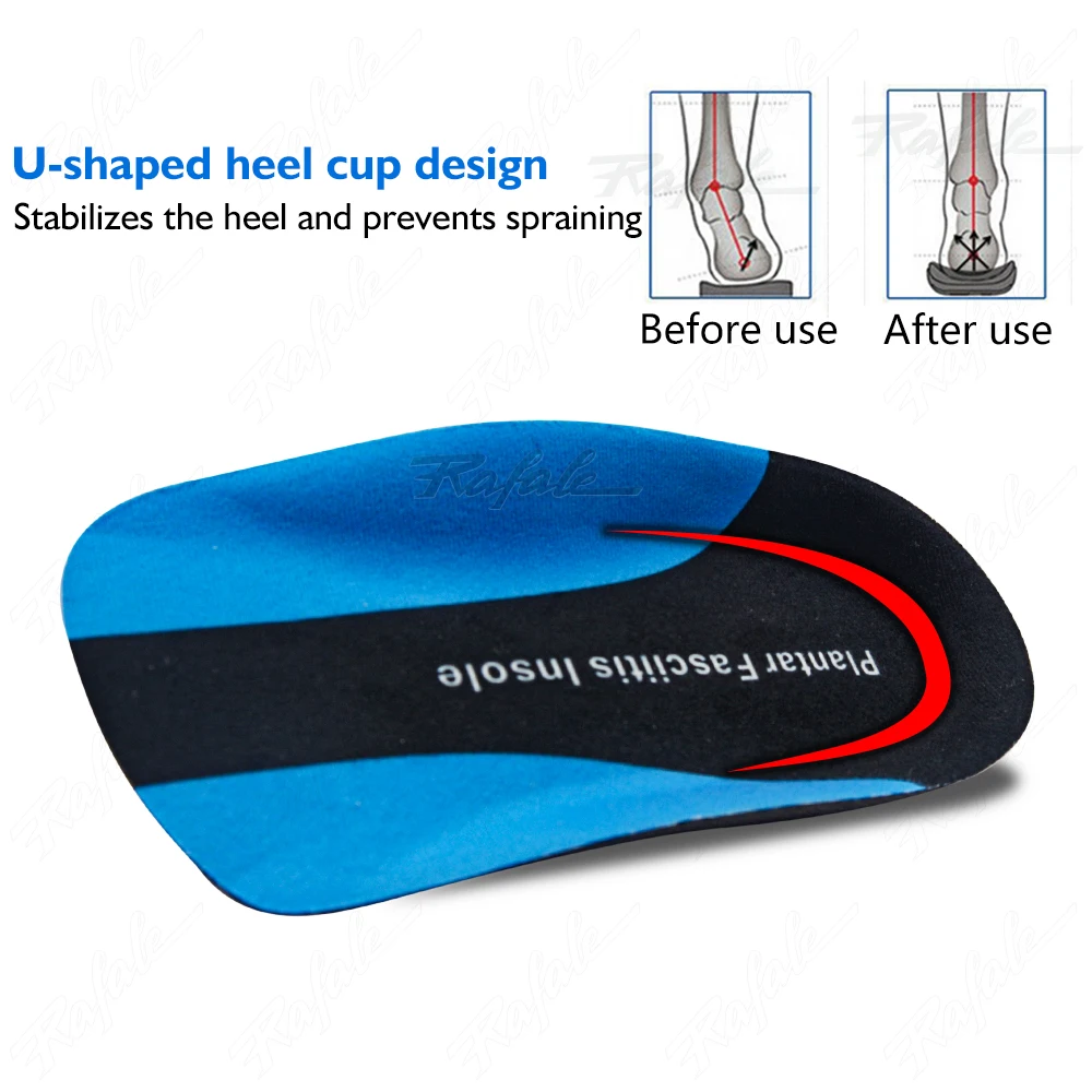 3/4 Orthopedic Insoles Premium Arch Support Shoe Pads for Plantar Fascia Over-Pronation Women Men Orthopedic Foot Spur Pain Insert shoe insoles