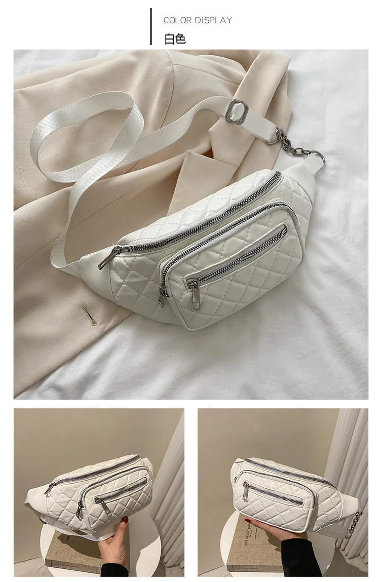 2023 Pu Leather Crossbody Belt Bags Women's Waist Bag Designer Fanny